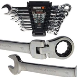 Kép 1/5 - Black 16208 csuklós racsnis csillag-villáskulcs készlet, CrV, 8-22mm, 8db-os