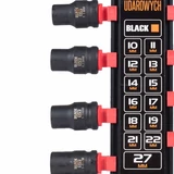 Kép 2/5 - Black 13303 gépi krova készlet, CrV, 10-27mm, 1/2", 17db dugókulccsal