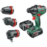 Kép 1/6 - Bosch Advanced Drill 18 akkus fúrócsavarozó kofferban, adapterek, 18V, 13mm (2db 2.5Ah akkuval és töltővel)