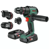 Kép 1/7 - Bosch AdvancedDrill 18V-80 akkus fúró-csavarozó adapterekkel, 18V, 13mm (2x2.5Ah akkuval és töltővel)