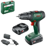 Kép 1/6 - Bosch Universal Drill 18V akkus fúró-csavarozó kofferben, 18V, 10mm (2x1.5Ah akkuval és töltővel)