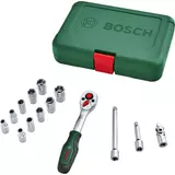 Kép 1/5 - Bosch dugókulcs készlet racsnis hajtószárral, 1/4&quot;, 14db