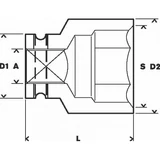 Kép 2/2 - Bosch Impact Control gépi dugókulcs, 50x27mm, 3/4"