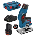 Kép 1/4 - Bosch GKF 12V-8 akkus élmaró kofferben, 12V, 6-8mm (2db 3Ah akkuval és töltővel)