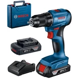Kép 1/7 - Bosch GSR 185-LI akkus fúrócsavarozó kofferben, 18V, 13mm (2db 2Ah akkuval és töltővel)