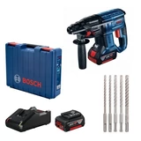 Kép 1/7 - Bosch GBH 180-LI akkus fúrókalapács, SDS plus, 18V (2db 4Ah akkuval, töltővel) + Ajándék fúrókészlet