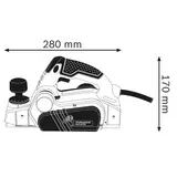 Kép 3/6 - Bosch GHO 26-82 D gyalu kofferben, 2.6mm, 710W