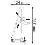 Kép 3/5 - Bosch GCR 180 fúróállvány a GDB 180 WE gyémántfúrógéphez