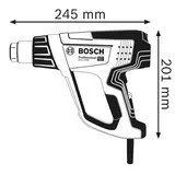 Kép 3/6 - Bosch GHG 23-66 hőlégfúvó készlet kofferben, 50-650°C, 2.3kW