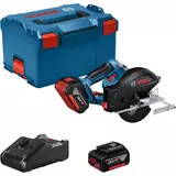 Kép 1/8 - Bosch Professional GKM 18V-50 akkus körfűrész tárolóban, 18V, 136mm (2x5Ah akku és töltő)