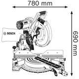 Kép 3/7 - Bosch GCM 12 GDL leszabó- és gérvágó fűrész, 305mm, 2kW