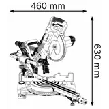 Kép 3/6 - Bosch GCM 8 SJL sínes gérvágó, 216mm, 1.6kW