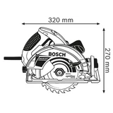 Kép 3/6 - Bosch GKS 65 GCE kézi körfűrész kofferben, 190mm, 1.8kW