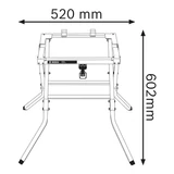 Kép 3/3 - Bosch GTA 600 munkaasztal a GTS 10 J asztali körfűrészhez, 602x520mm