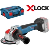 Kép 1/4 - Bosch GWX 18V-10 PSC akkus sarokcsiszoló kofferben, X-LOCK, 125mm (akku és töltő nélkül)
