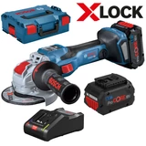Kép 1/5 - Bosch GWX 18V-15 SC akkus sarokcsiszoló kofferben, X-LOCK, 18V, 125mm (2db 8Ah akkuval és töltővel)