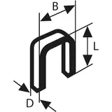 Kép 1/2 - Bosch Type 55 tűzőkapocs, keskeny, 12mm, 1000db