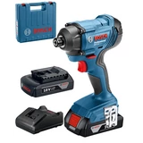 Kép 1/6 - Bosch GDR 180-LI akkus ütvecsavarozó kofferben, 18V (2db 2Ah akkuval és töltővel)