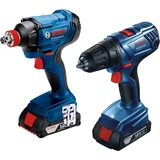 Kép 1/5 - Bosch akkus szerszámkészlet GDX 180-LI, GSR 180-LI (2x1.5Ah akkuval és töltővel kofferban)