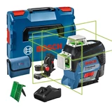 Kép 1/12 - Bosch GLL 3-80 CG akkus szintező vonallézer kofferben, zöld, 12V (2Ah akkuval és töltővel)