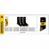 Kép 2/2 - Caterpillar DY178A munkavédelmi zokni, fekete, 39-42, 3db