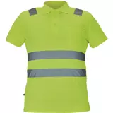 Kép 1/2 - Cerva Jaen galléros póló, fényvisszaverő csíkokkal, sárga, 2XL