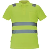 Kép 1/2 - Cerva Jaen galléros póló, fényvisszaverő csíkokkal, sárga, 4XL