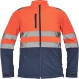 Kép 1/2 - Cerva Granada láthatósági softshell kabát, narancssárga-kék, S
