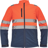 Kép 1/2 - Cerva Granada láthatósági softshell kabát, narancssárga-kék, 2XL
