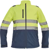 Kép 1/2 - Cerva Granada láthatósági softshell kabát, sárga-kék, XL