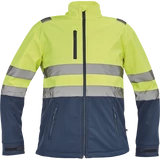 Kép 1/2 - Cerva Granada láthatósági softshell kabát, sárga-kék, S