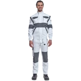 Kép 4/5 - Cerva Max Neo munkáskabát, pamut, fehér-szürke, 60