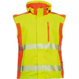 Kép 3/3 - Cerva Latton kabát, levehető ujjakkal, sárga-narancssárga, XL