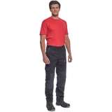 Kép 3/5 - Cerva Max Neo derekas munkanadrág, kopásálló, pamut, fekete-szürke, 48