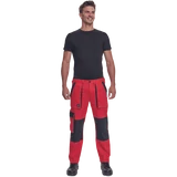 Kép 4/5 - Cerva Max Neo derekas munkanadrág, kopásálló, pamut, piros, 46