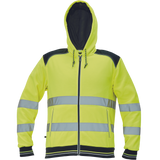 Kép 1/2 - Cerva Knoxfiled Hi-Vis láthatósági kapucnis pulóver sárga, XL