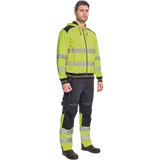 Kép 2/2 - Cerva Knoxfiled Hi-Vis láthatósági kapucnis pulóver sárga, XS