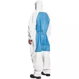 Kép 2/3 - Chemsafe Cool antisztatikus overall kapucnival, jól szellőző, fehér-kék, XL