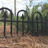 Kép 3/4 - Chomik kerti kerítés, műanyag, fekete, 60x31cm, 4db