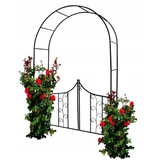 Kép 2/2 - Chomik pergola nyitható kapuval, fém, 138x40x240xcm