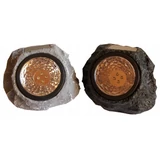 Kép 2/2 - Chomik kerti LED-lámpa, kőhatású, napelemes, 1.2V, 12.6x14.4x10cm