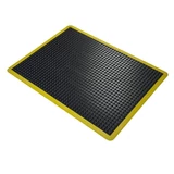 Kép 1/2 - Coba Bubblemat gumi álláskönnyítő szőnyeg, 0.6x0.9m, fekete-sárga