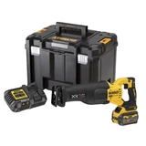 Kép 1/3 - DeWalt DCS386T1 XR akkus orrfűrész 18V, 29mm (1 db 6Ah akkuval és töltővel)