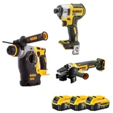 Kép 2/5 - DeWalt DCK305P3T XR akkus gépszett (3 gép, 3db 5.0Ah akkuval, töltővel)