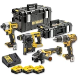 Kép 1/8 - DeWalt DCK422P3 XR akkus gépszett (4 gép, 3db akkuval és töltővel, 2 kofferrel)