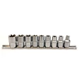 Kép 1/2 - Möller Torx dugókulcs készlet 1/2 colos befogással 9 részes MR70204