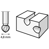 Kép 2/5 - Dremel 192 marófej, gömb, HSS, 4.8mm