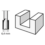 Kép 2/3 - Dremel 654 marófej, egyenes, HSS, 6.4mm