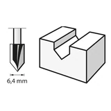 Kép 2/2 - Dremel 640 marófej V-horonyhoz, HSS, 6.4mm