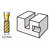 Kép 2/3 - Dremel Max 194DM marófej, henger, HSS, 3.2mm, 2db